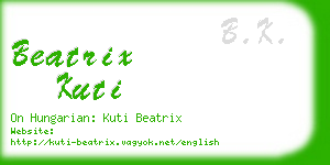 beatrix kuti business card